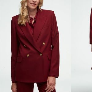 Argent WHITE peak lapel blazer in seasonless wool